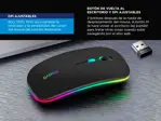 Mouse inalámbrico óptico LED recargable silencioso Bluetooth portátil USB