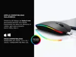 Mouse inalámbrico óptico LED recargable silencioso Bluetooth portátil USB