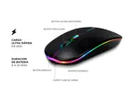 Mouse inalámbrico óptico LED recargable silencioso Bluetooth portátil USB