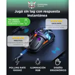 Mouse Gamer Inalámbrico Onikuma DM02 12800 DPI Luces RGB Ergonómico