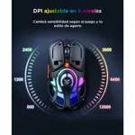 Mouse Gamer Inalámbrico Onikuma DM02 12800 DPI Luces RGB Ergonómico