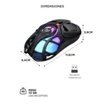 Mouse Gamer Inalámbrico Onikuma DM02 12800 DPI Luces RGB Ergonómico