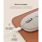 Mouse Inalámbrico Satechi OntheGo™ Bluetooth Batería Recargable USB-C Beige