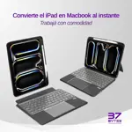 FUNDA + TECLADO 37BYTES IPAD AIR M4 11" RETROILUMINADO