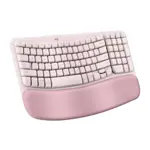 Teclado Logitech Wave Keys inalámbrico ergonómico Rose