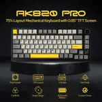 Teclado mecánico EPOMAKER Ajazz AK820 Pro 75% w/ TFT Disp