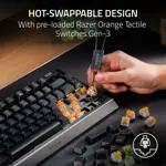 Teclado mecánico para juegos Razer BlackWidow V4 75% Naranja