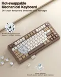 Teclado mecánico inalámbrico AULA F75 75% RGB Hot-Swap