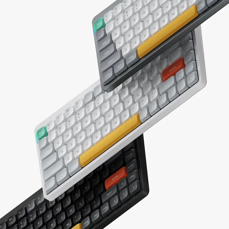 Teclado nuphy Air75 V2 inalámbrico RGB hot swap blanco