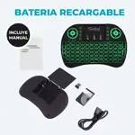 Mini Teclado Inalambrico Retroiluminado Con Touch Pad Para Smart Tv Android Pc Global