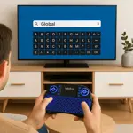 Mini Teclado Inalambrico Retroiluminado Con Touch Pad Para Smart Tv Android Pc Global