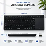 Teclado Inalámbrico Touchpad K601 2.4GHz Pilas AAA