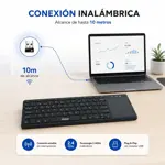 Teclado Inalámbrico Touchpad K601 2.4GHz Pilas AAA