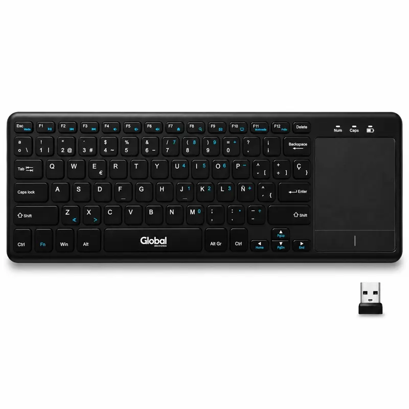 Teclado Inalámbrico Touchpad K601 2.4GHz Pilas AAA