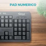 Teclado Multimedia K227 Con Cable Usb Global