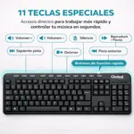 Teclado Multimedia K227 Con Cable Usb Global