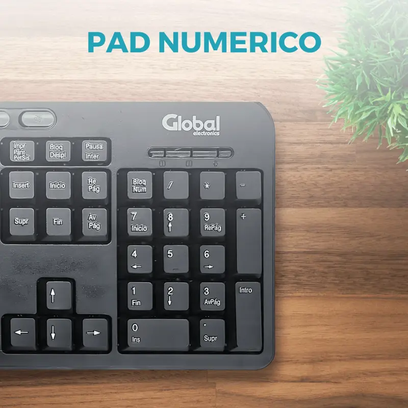 Teclado Multimedia K227 Con Cable Usb Global
