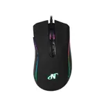 Mouse programable USB 6D+scroll Gaming RGB 6400 DPI y aceleracion 22.5G Nisuta NSMOGZ8 Negro