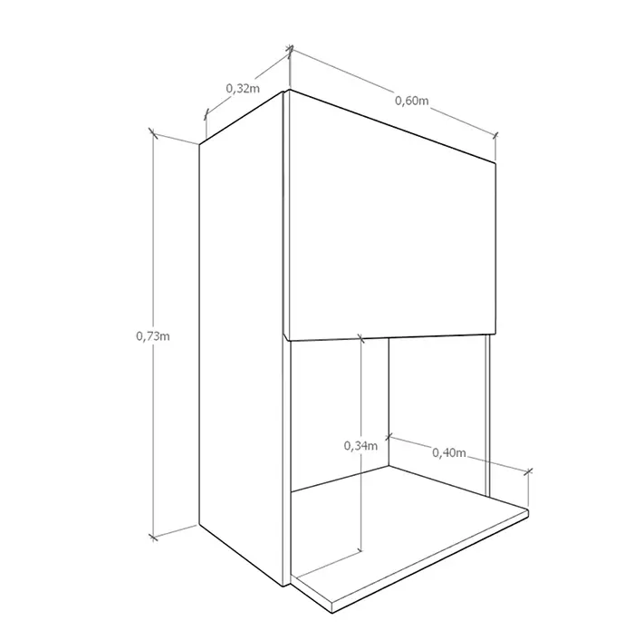 ALACENA 0.60 PORTAMICRO 85006 CC TABLES