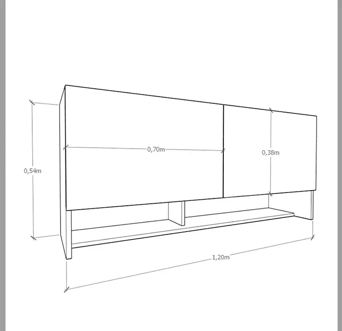 ALACENA 1.20MTS 85007 BL TABLES