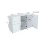 Mueble Alacena Cocina 3 Puertas Melamina 120cm Color Blanco Centro Estant