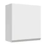 Alacena Madesa Glamy 1 Puerta 2 Compartimentos 60cm Blanco