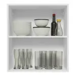 Alacena Madesa Glamy 1 Puerta 2 Compartimentos 60cm Blanco