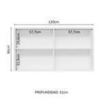 Alacena Madesa Glamy Dos Puertas 120 X 66 Cm
