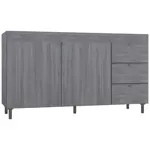 Bajo Mesada 4016 - 140x80x47cm, 2 Puertas, 3 Cajones, Melamina, Jacarandá
