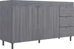 Bajo Mesada 4016 - 140x80x47cm, 2 Puertas, 3 Cajones, Melamina, Jacarandá