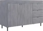 Bajo Mesada 4030 - 120x80x47cm, 2 Puertas, 3 Cajones, Melamina, Jacarandá