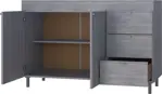 Bajo Mesada 4030 - 120x80x47cm, 2 Puertas, 3 Cajones, Melamina, Jacarandá