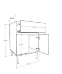 BAJOMESADA 0.60 2PTAS 85002-CCS TABLES