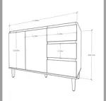 BAJOMESADA 1.20MTS 85003-CCB TABLES