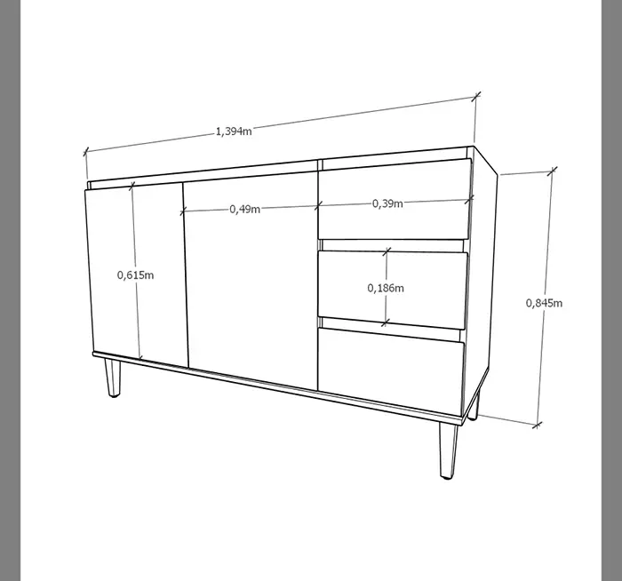 BAJOMESADA 1.40MTS 85004 BL TABLES