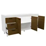 BAJO MESADA 160 - MEL. BLANCO / AVELLANA (SIN BACHA)        