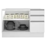 Bajo Mesada Madesa Glamy Mueble Cocina 2 Puertas 3 Cajones