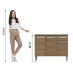 Mueble De Cocina Bajo Mesada Madesa Emilly Con Mesada