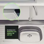 Bacha De Acero Inoxidable Para Bajo Mesada 120 X 52 Cm