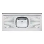 Bacha De Acero Inoxidable Para Bajo Mesada 120 X 52 Cm