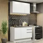 Combo de Cocina Alacena + Bajo Mesada + Bacha Madesa Glamy 120cm