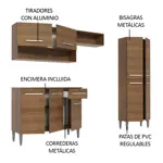 Mueble De Cocina Completo Madesa Emilly Con Bajo Mesada, Alacena Y Despensero