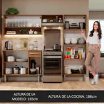 Mueble De Cocina Completo Madesa Emilly Con Bajo Mesada, Alacena Y Despensero