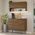 Combo De Cocina Emilly Bajo Mesada Con Mesada Y Alacena Con Especiero / Nicho 105 Cm Cocina