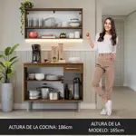 Combo De Cocina Emilly Bajo Mesada Con Mesada Y Alacena Con Especiero / Nicho 105 Cm Cocina