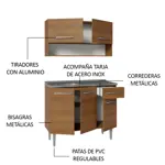 Combo de Cocina Bajo Mesada Con Bacha + Alacena Madesa Emilly 
