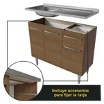 Combo de Cocina Bajo Mesada Con Bacha + Alacena Madesa Emilly 