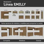 Combo de Cocina Bajo Mesada Con Bacha + Alacena Madesa Emilly 
