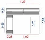 ESCRITORIO GAMER PC 3047-NFR TABLES