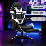 Silla Gamer C/apoyapiés Novohome Ergonómica Cuero Sintético